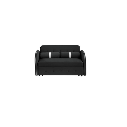 55.5" Pull-out Sofa Bed with Lumbar Pillows and Adjustable Backrest