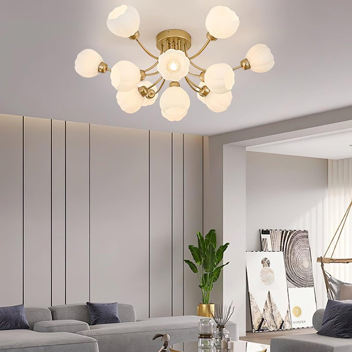 Pumpkin Brass Ceiling-mounted light Ceiling Lamp