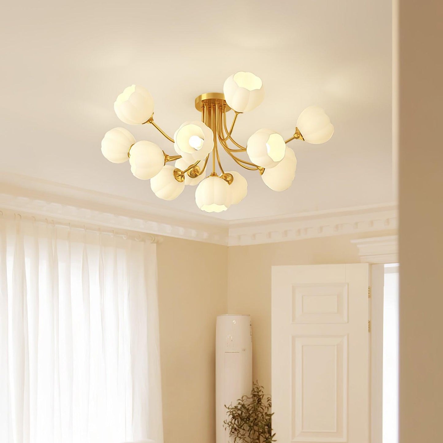 Pumpkin Brass Ceiling-mounted light Ceiling Lamp