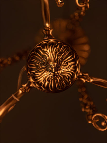 Putti Statuettes Brass Suspension