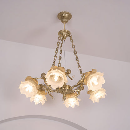 Putti Statuettes Brass Suspension