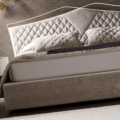 Quilted Nubuck Italian Designer Bed