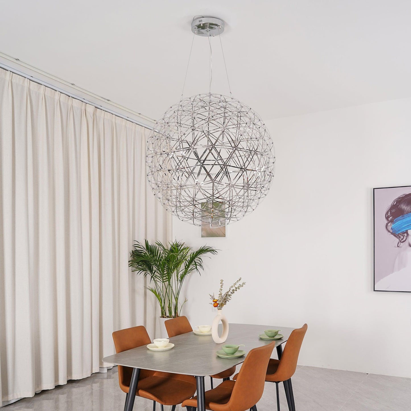 Silver Spark Ball Houselight Pendant Light