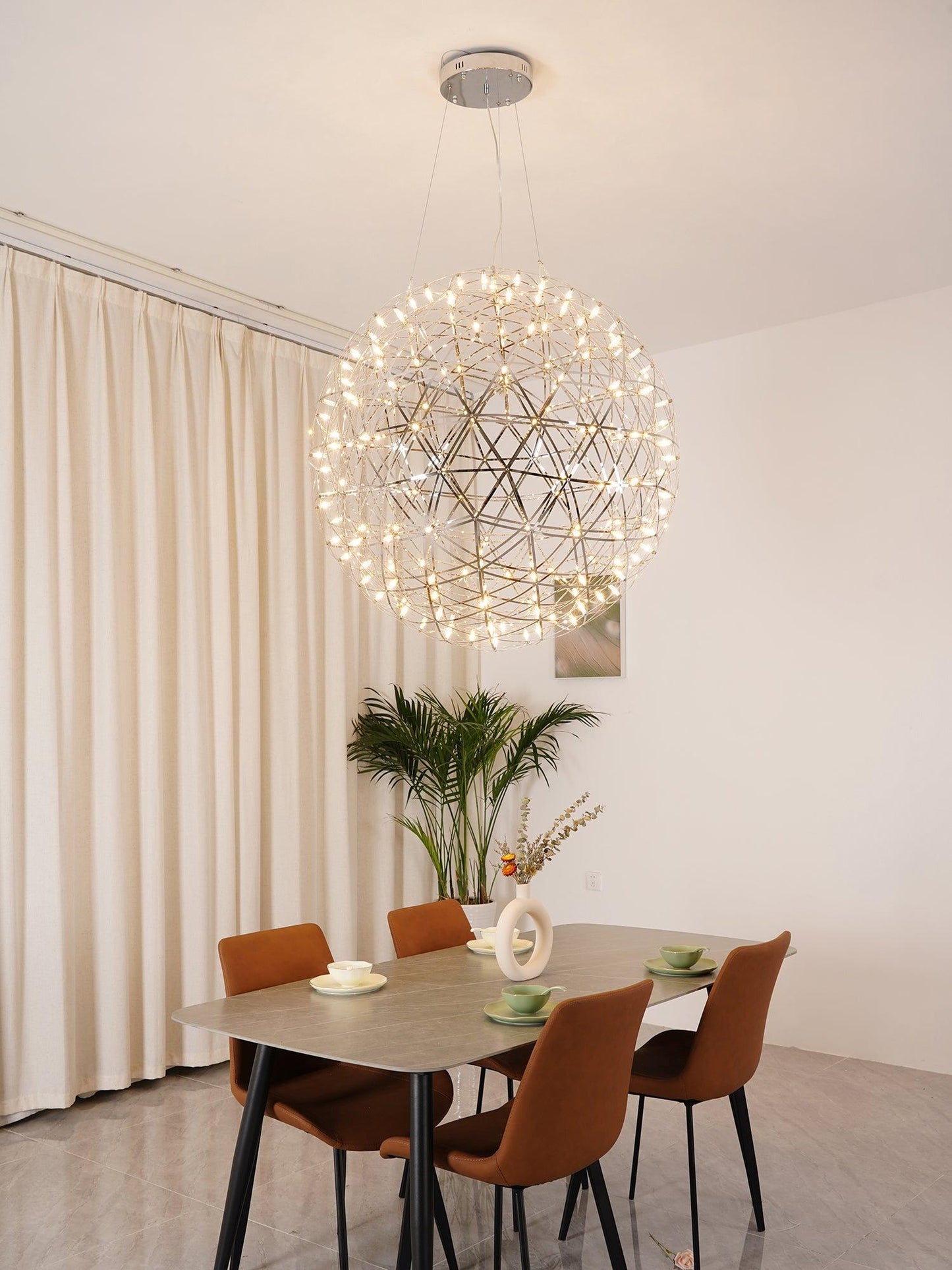 Silver Spark Ball Houselight Pendant Light