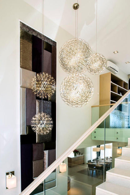 Silver Spark Ball Houselight Pendant Light