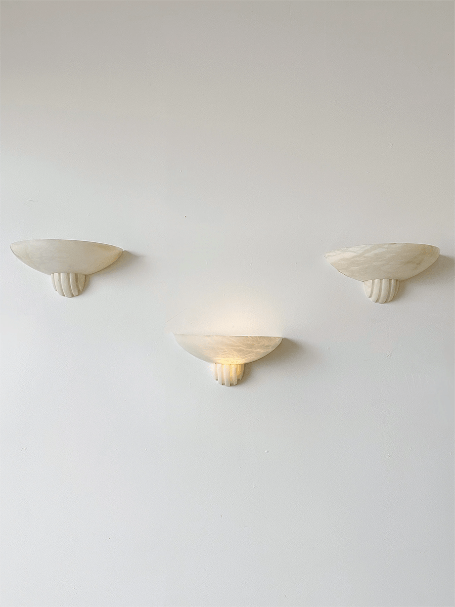 Rare Alabaster Wall Sconce