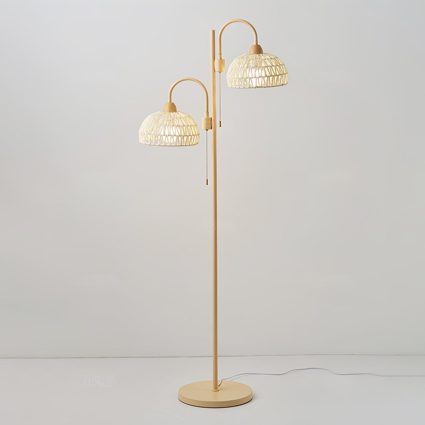 Rattan Arch Uplight Lamp Floor Lamp