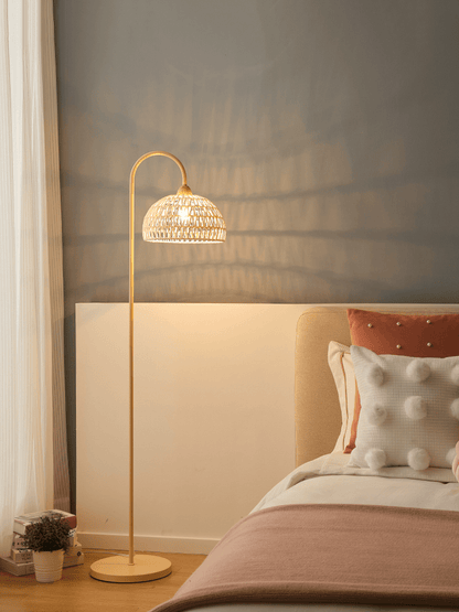 Rattan Arch Uplight Lamp Floor Lamp