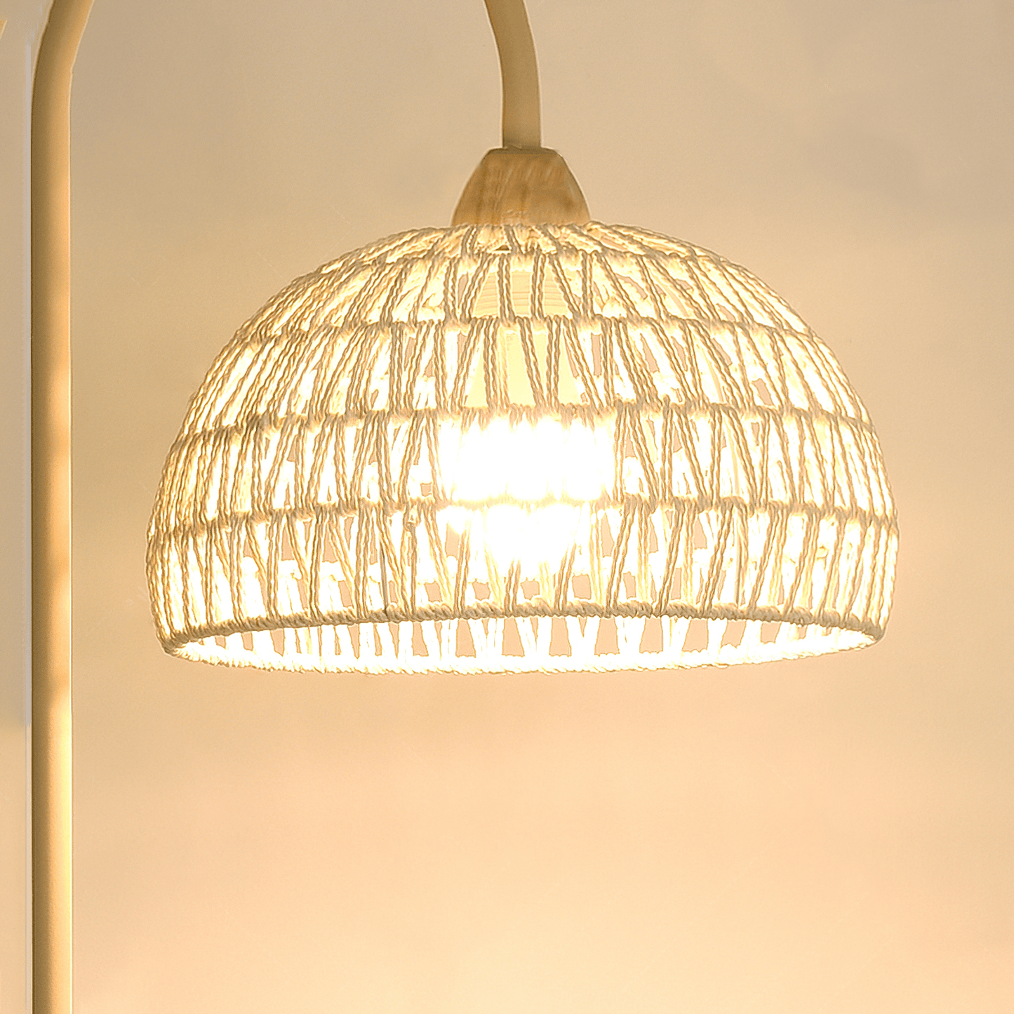 Rattan Arch Uplight Lamp Floor Lamp