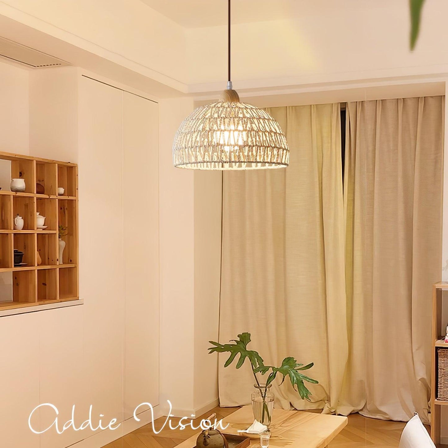 Rattan Arch Drop light Pendant Lamp