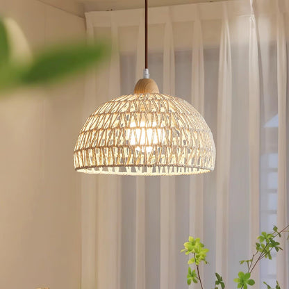 Rattan Arch Drop light Pendant Lamp