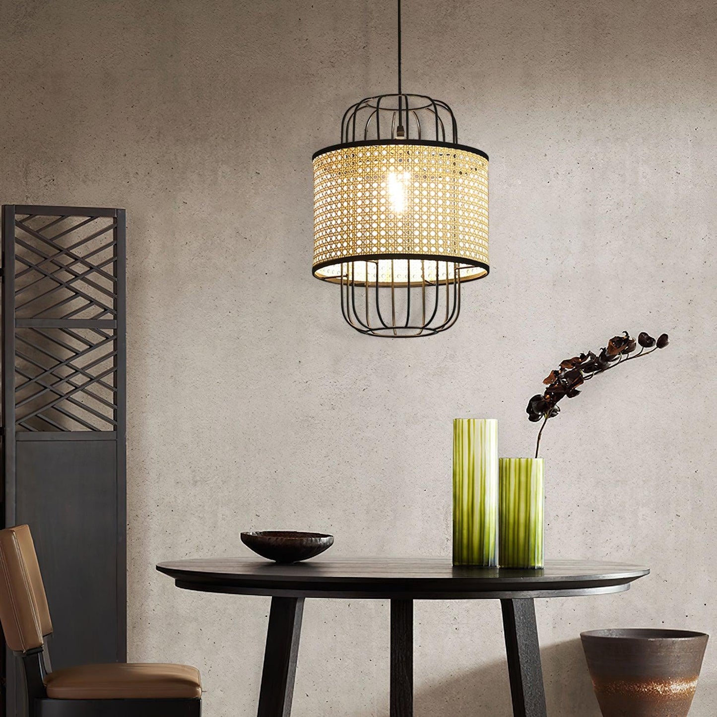 Rattan Aru Droplight Pendant Lamp