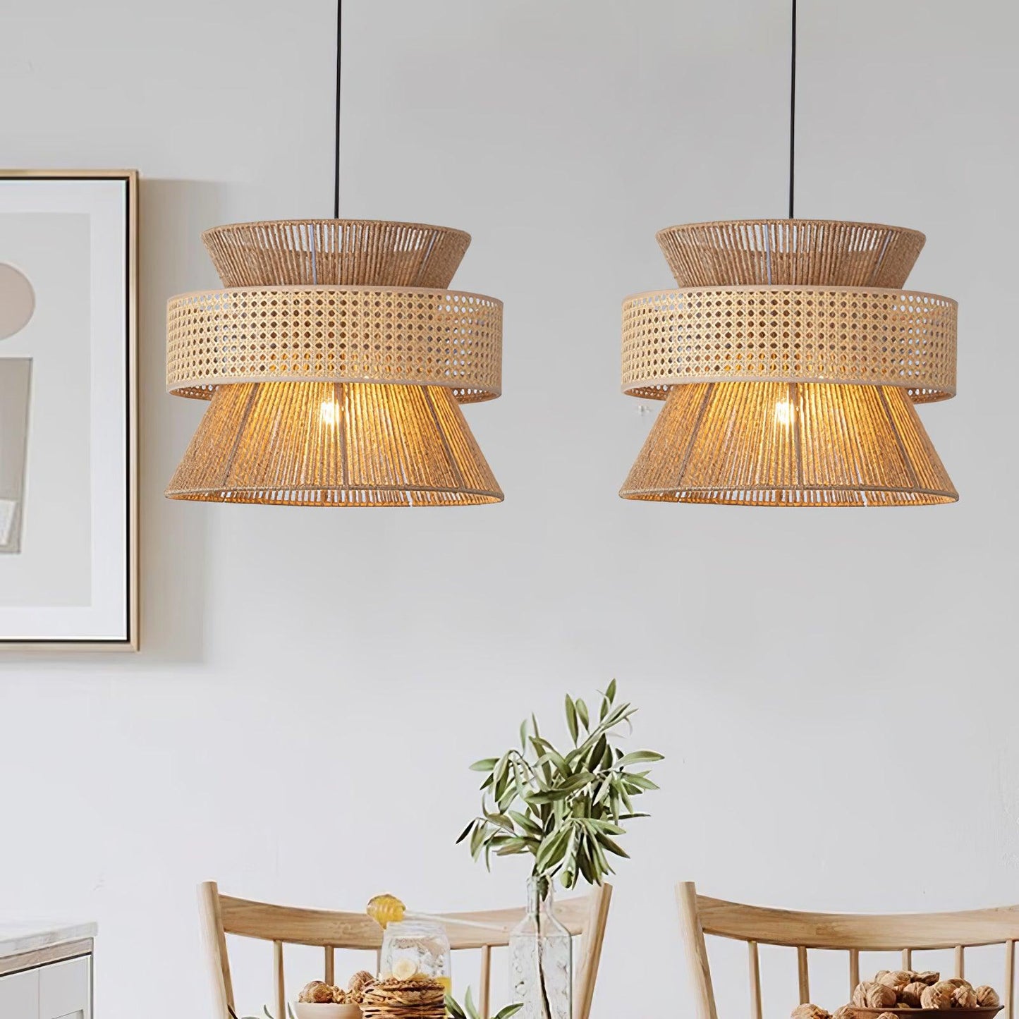 Rattan Bamboo Houselight Pendant Lamp