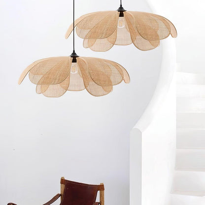 Rattan Petal Drop light Pendant Lamp