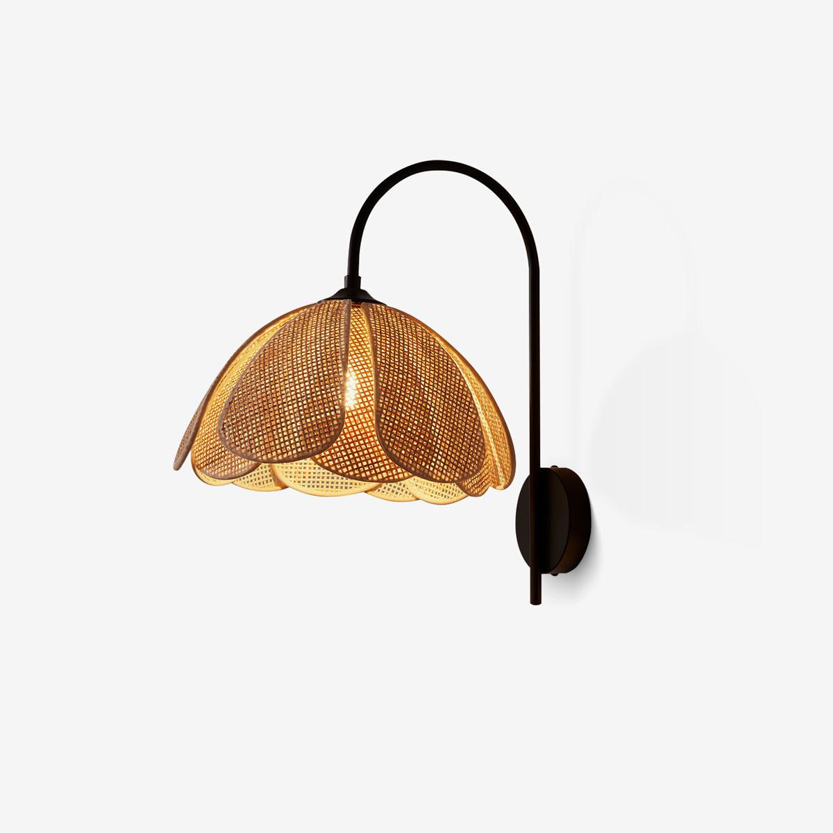 Rattan Petal Sconce Wall Lamp