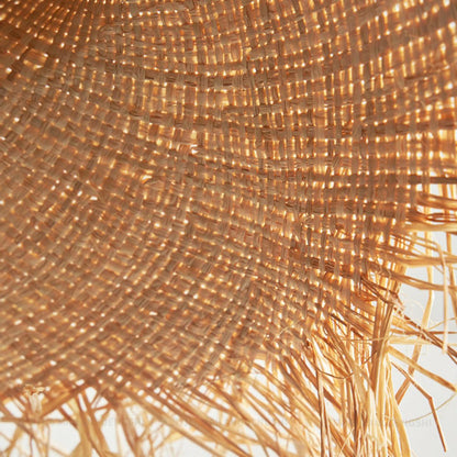 Rattan Straw Hat Droplight Pendant Light