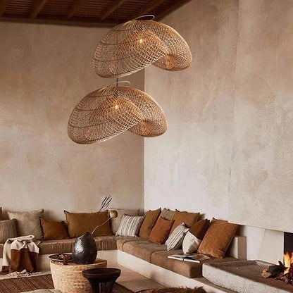 Rattan Wave Houselight Pendant Light