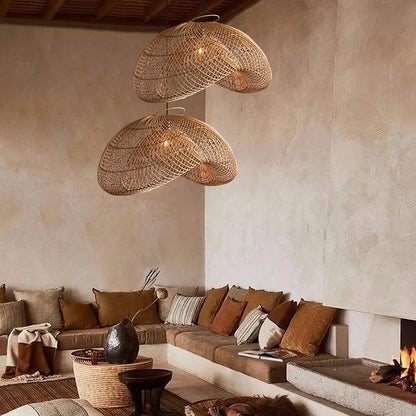 Rattan Wave Houselight Pendant Light