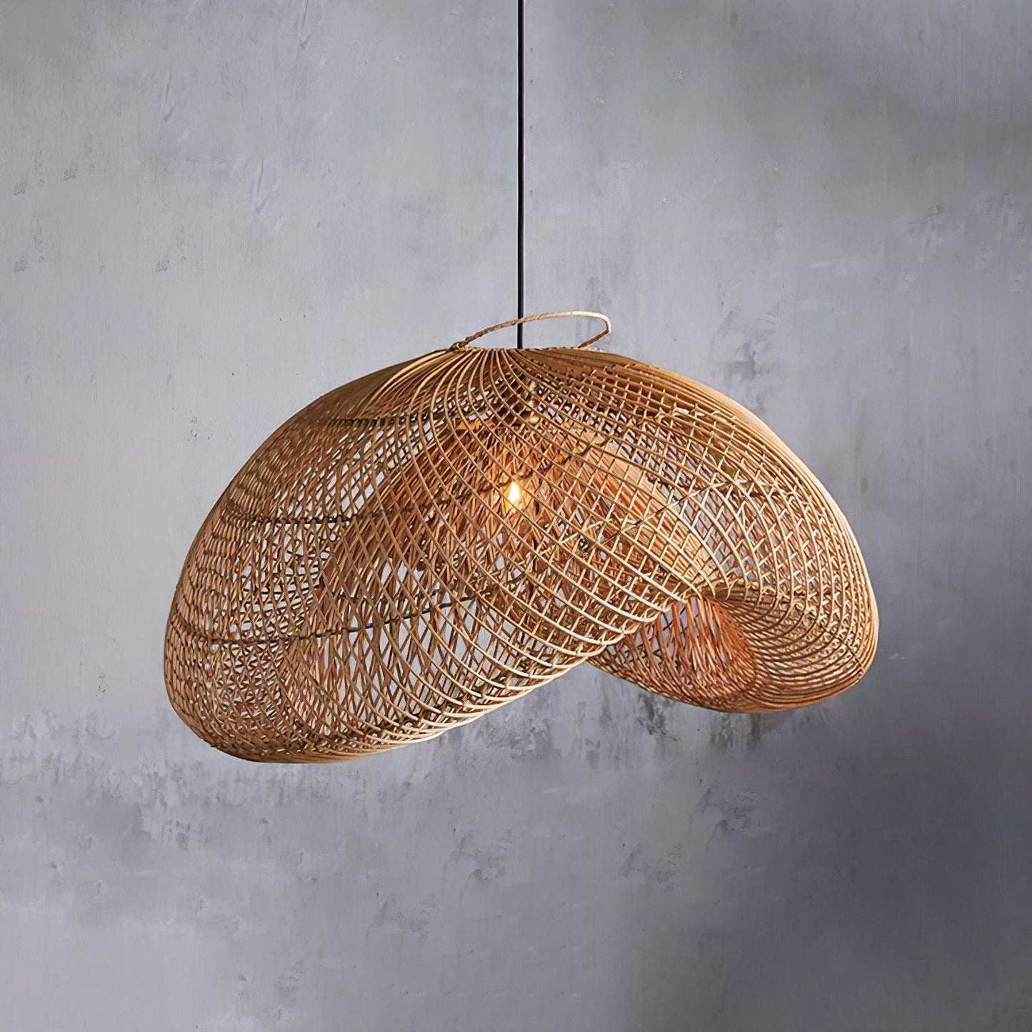 Rattan Wave Houselight Pendant Light