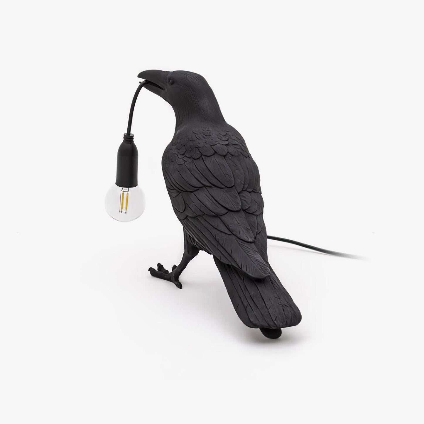 Raven Resin Side table lamp Table Lamp