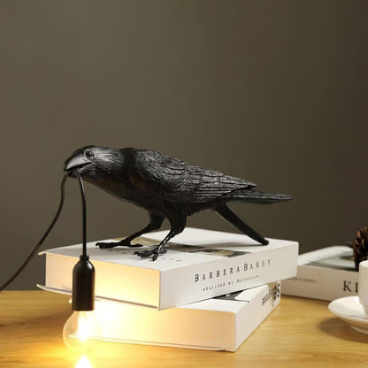 Raven Resin Side table lamp Table Lamp