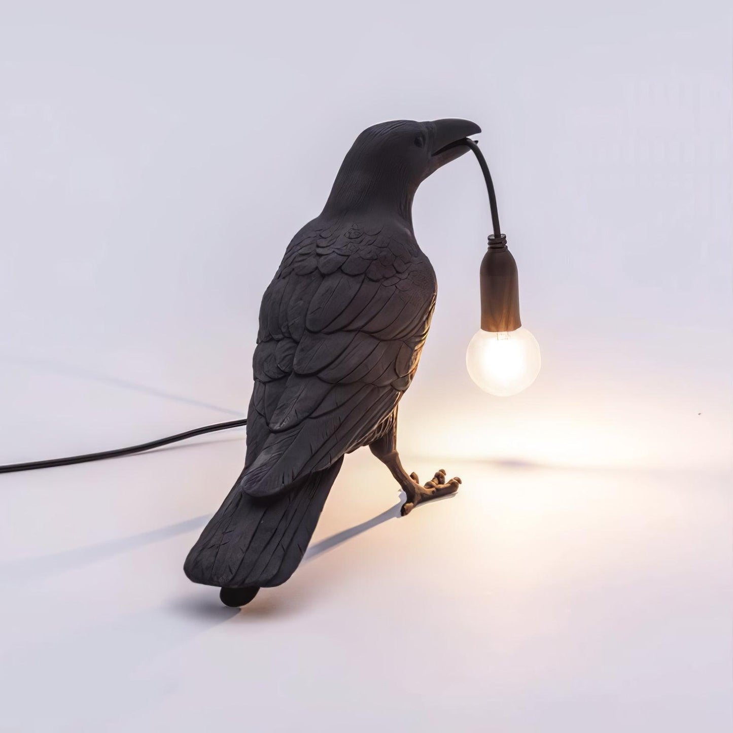 Raven Resin Side table lamp Table Lamp