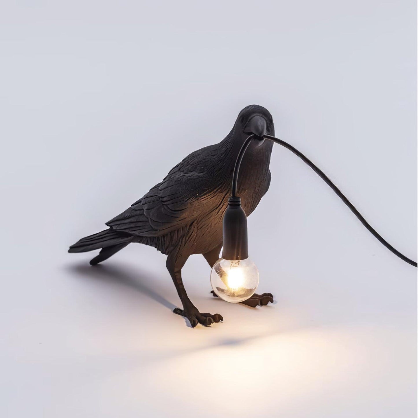 Raven Resin Side table lamp Table Lamp