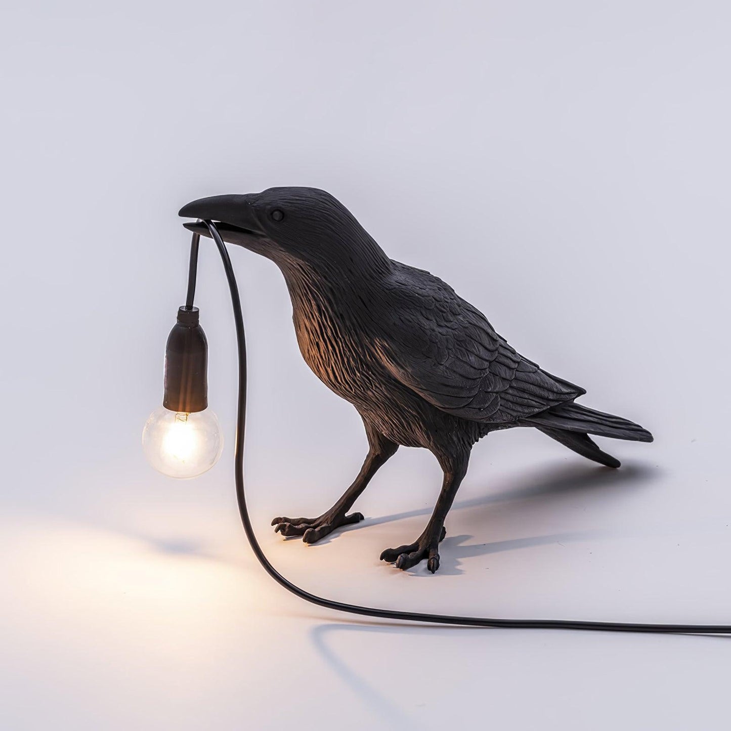 Raven Resin Side table lamp Table Lamp