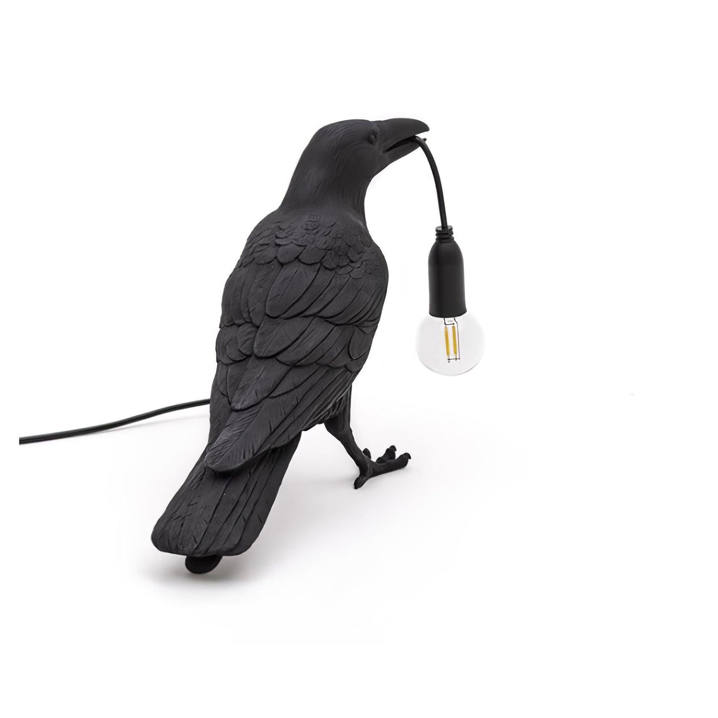 Raven Resin Side table lamp Table Lamp