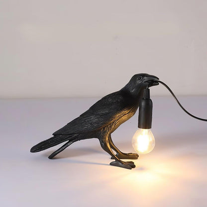 Raven Resin Side table lamp Table Lamp