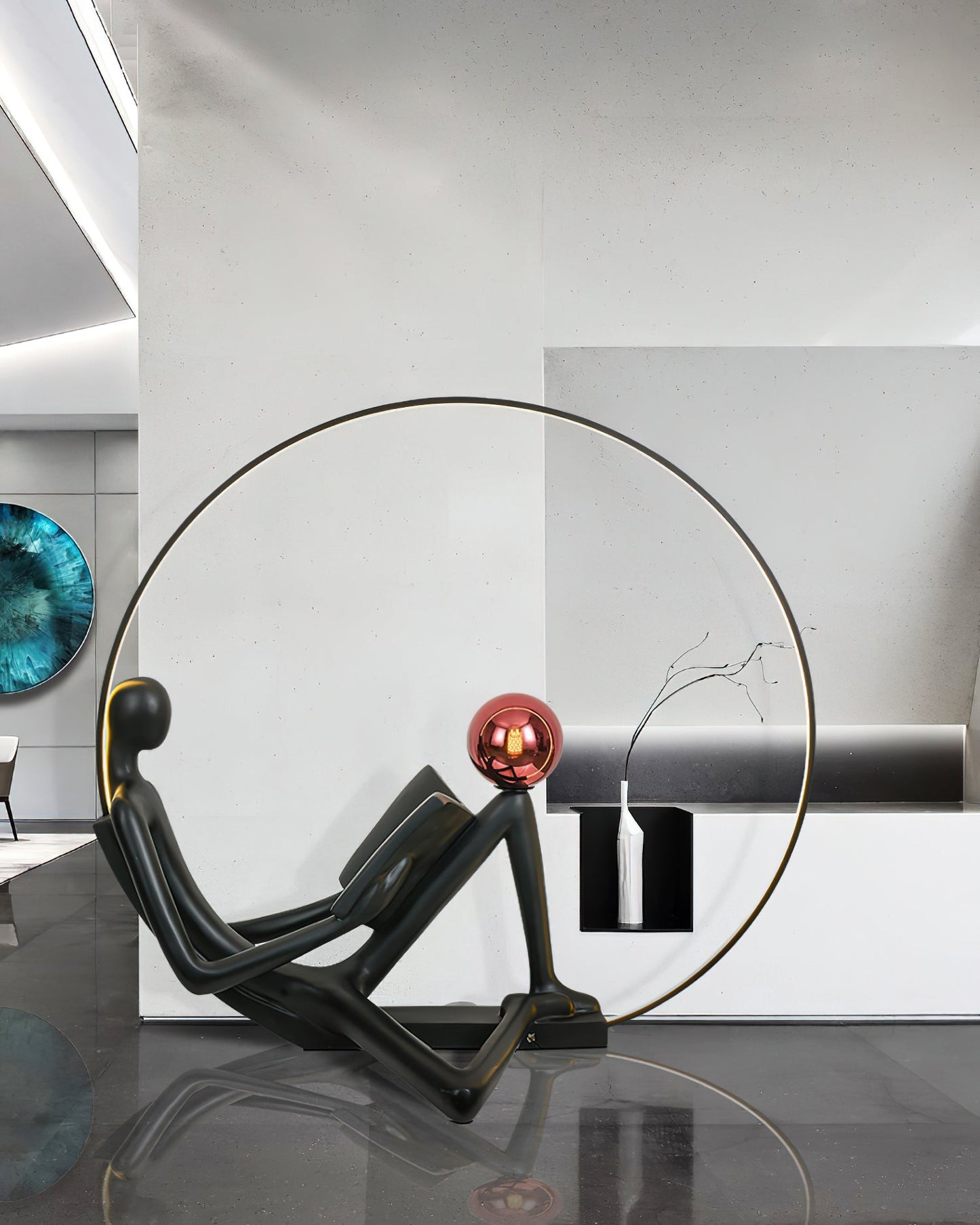 Reader Sculpture Ambient Floor Lamp Floor Lamp