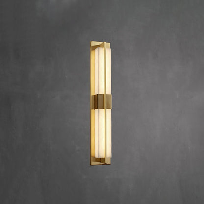 Rectangular Alabaster Brass Lamp bracket Wall Sconce