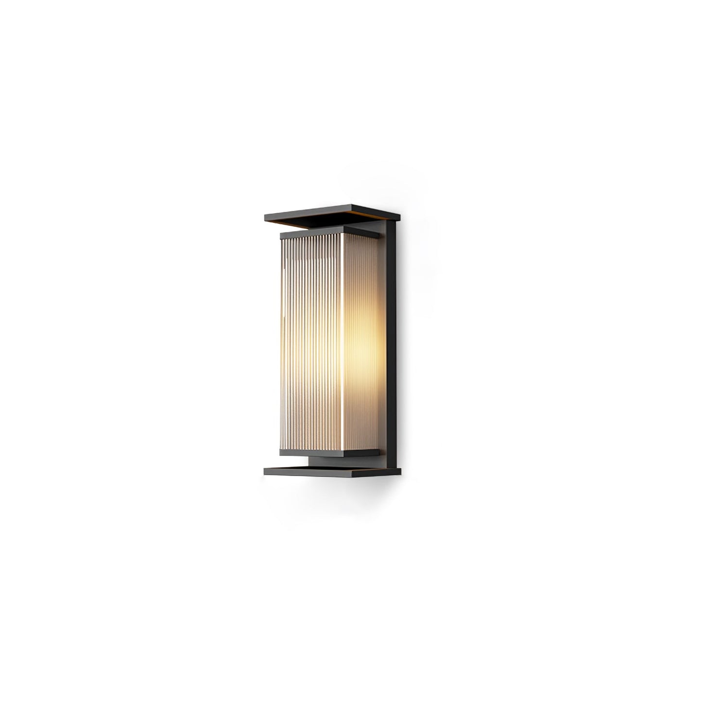 Rectangular Box Solar Outdoor Sconce Wall Lamp