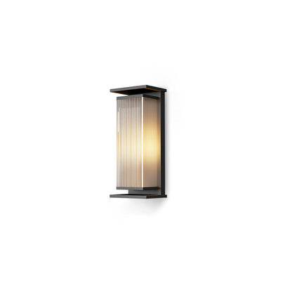Rectangular Box Solar Outdoor Sconce Wall Lamp