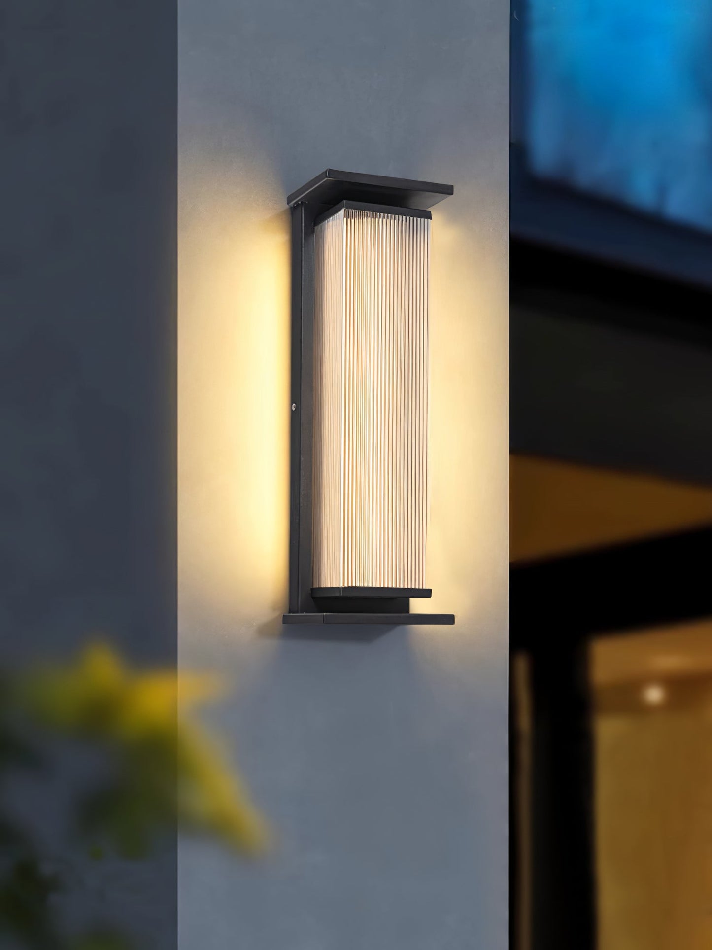 Rectangular Box Solar Outdoor Sconce Wall Lamp