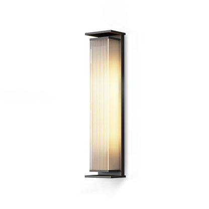 Rectangular Box Solar Outdoor Sconce Wall Lamp