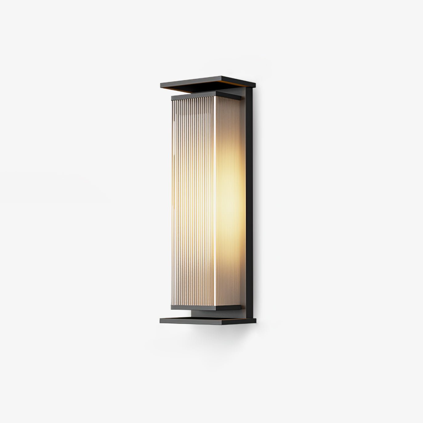 Rectangular Box Solar Outdoor Sconce Wall Lamp