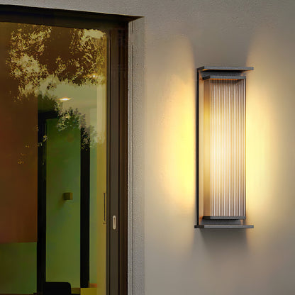Rectangular Box Solar Outdoor Sconce Wall Lamp