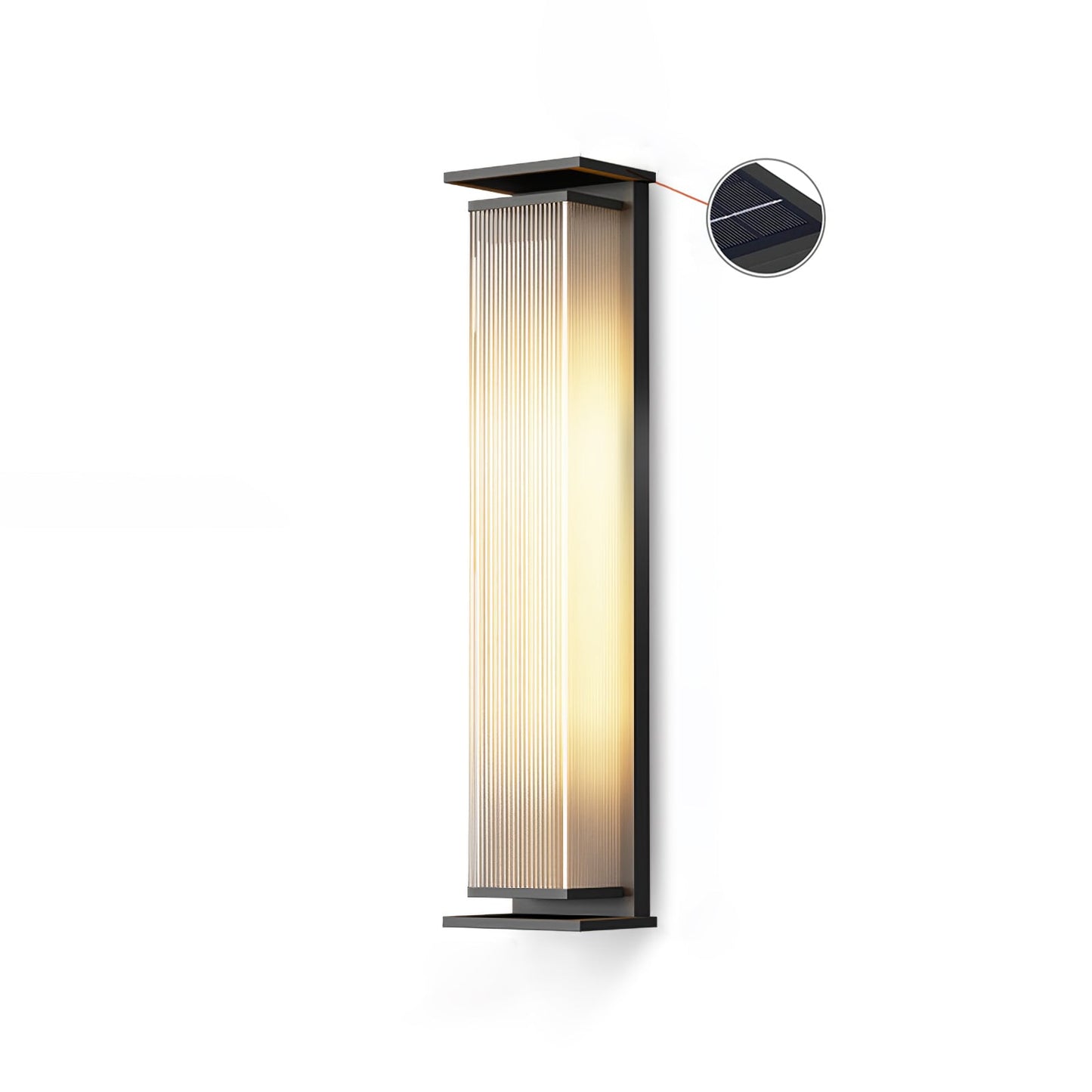 Rectangular Box Solar Outdoor Sconce Wall Lamp