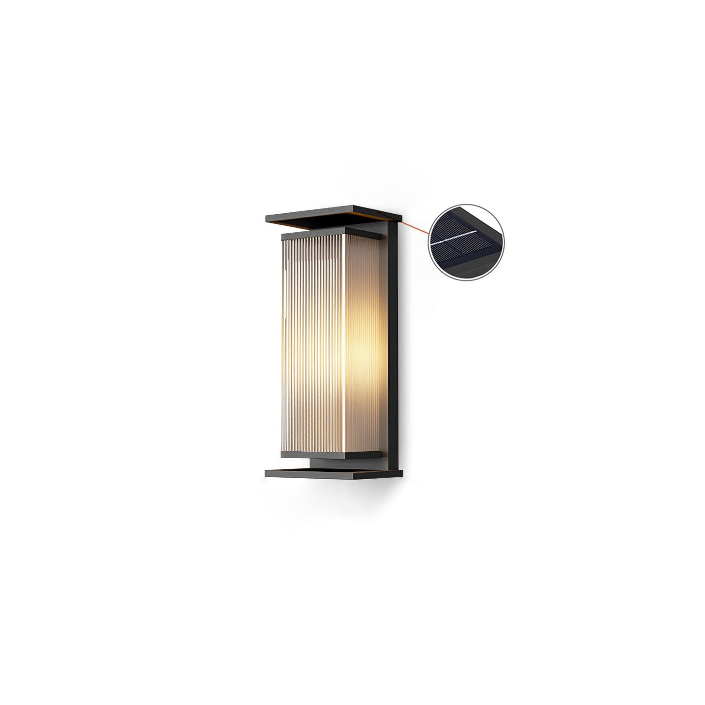Rectangular Box Solar Outdoor Sconce Wall Lamp