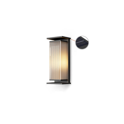 Rectangular Box Solar Outdoor Sconce Wall Lamp