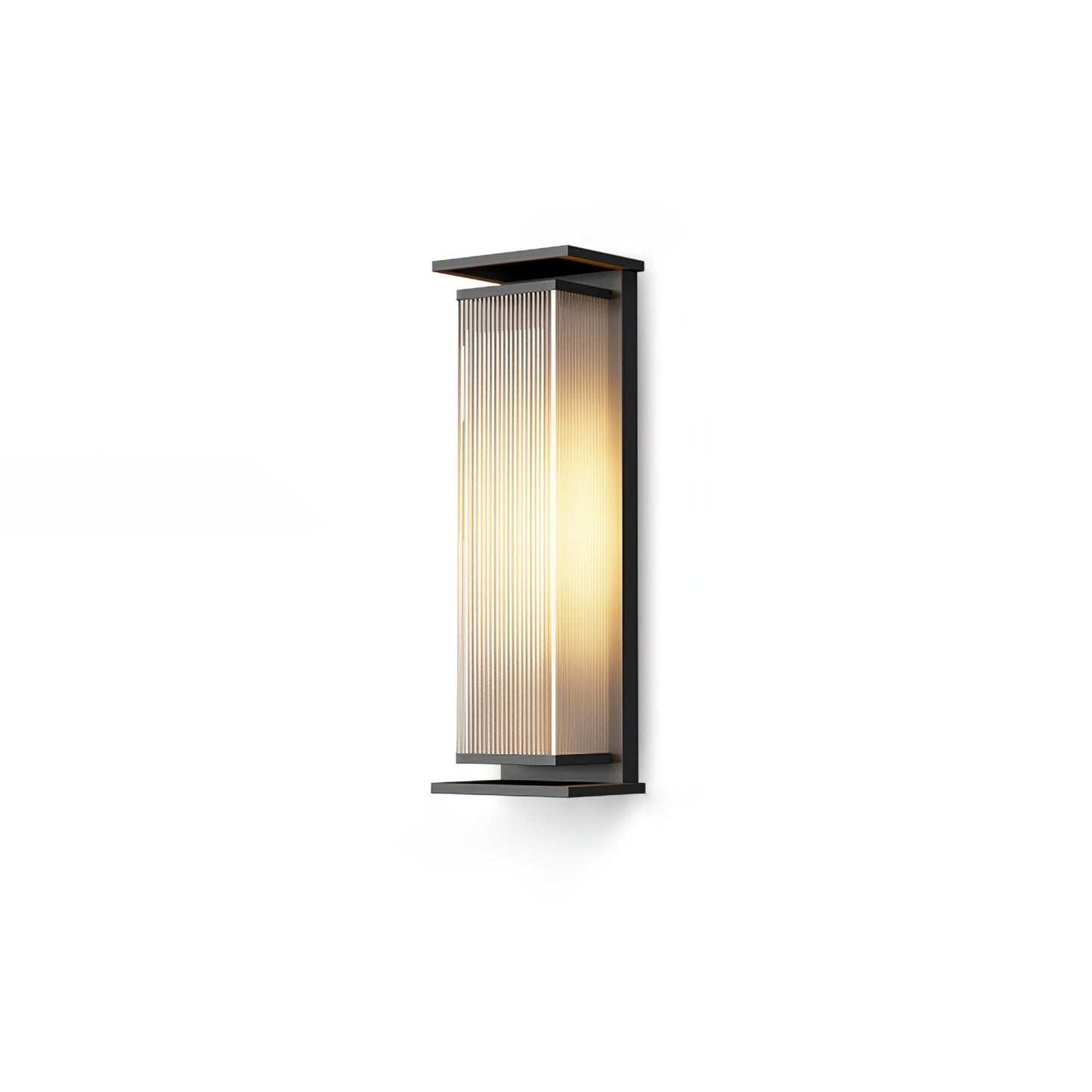 Rectangular Box Solar Outdoor Sconce Wall Lamp