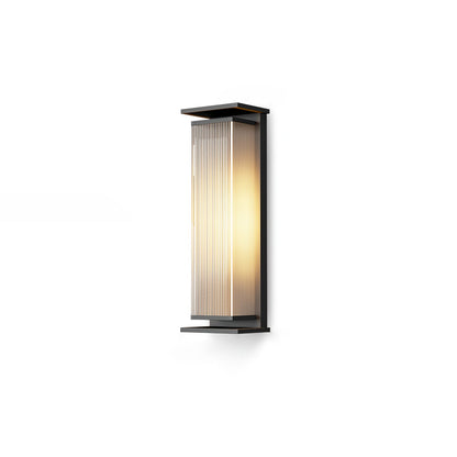 Rectangular Box Solar Outdoor Sconce Wall Lamp