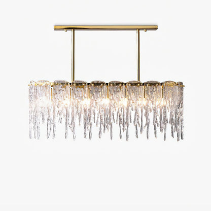 Rectangular Icicle Glass Ceiling fixture Chandelier