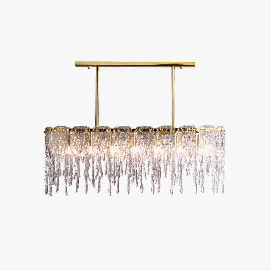 Rectangular Icicle Glass Ceiling fixture Chandelier