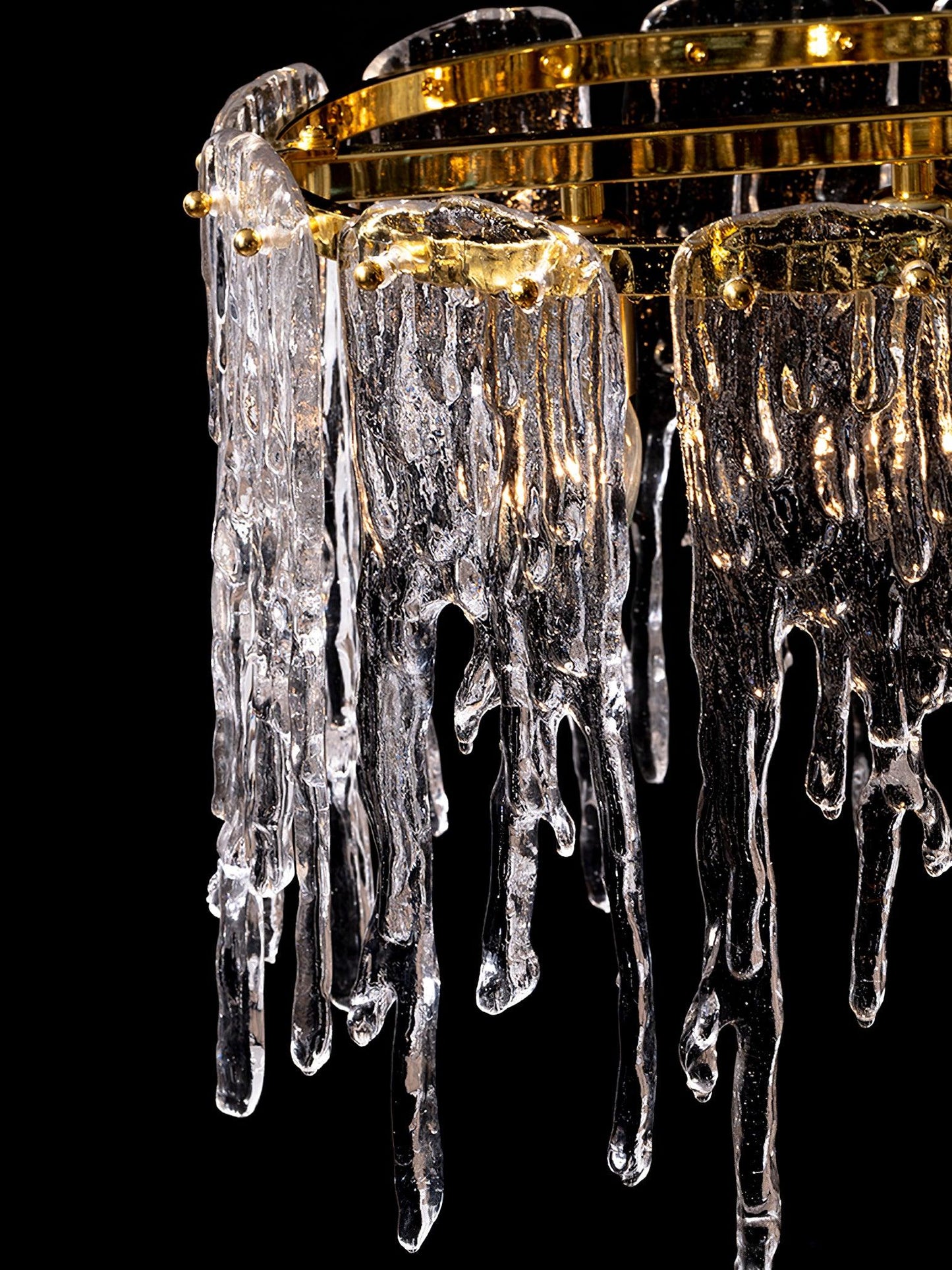 Rectangular Icicle Glass Ceiling fixture Chandelier