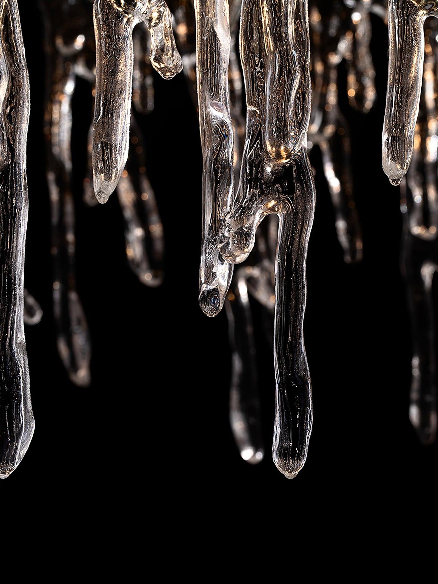 Rectangular Icicle Glass Ceiling fixture Chandelier