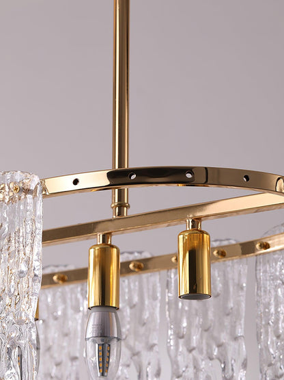 Rectangular Icicle Glass Ceiling fixture Chandelier