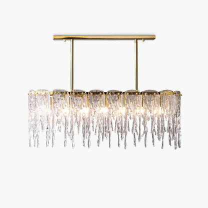 Rectangular Icicle Glass Ceiling fixture Chandelier