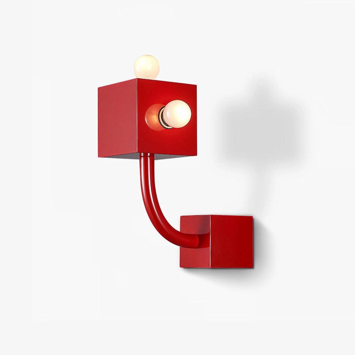 Red Cube Sconce Wall Lamp